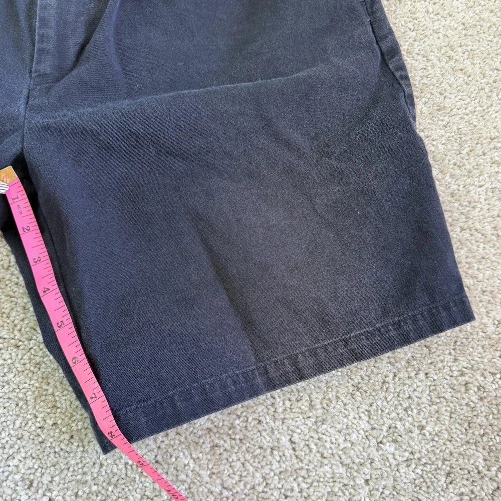 Nautica Chino Shorts Mens 34 Blue Pleated Cotton Relaxed Fit Casual Summer